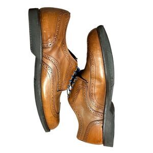 Allen Edmonds Shoes Mens 9 D Brown Leather Wingtip Brogue Oxford Road Warriors